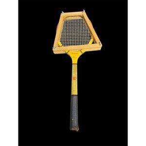 Vtg Wilson Jack Kramer Aer-Flo W/ Vtg Wood Racket Press